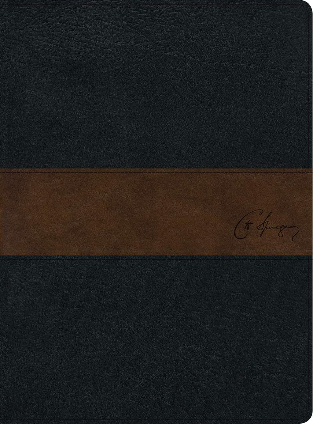 RVR 1960 Biblia de estudio Spurgeon, negro/marrón símil piel