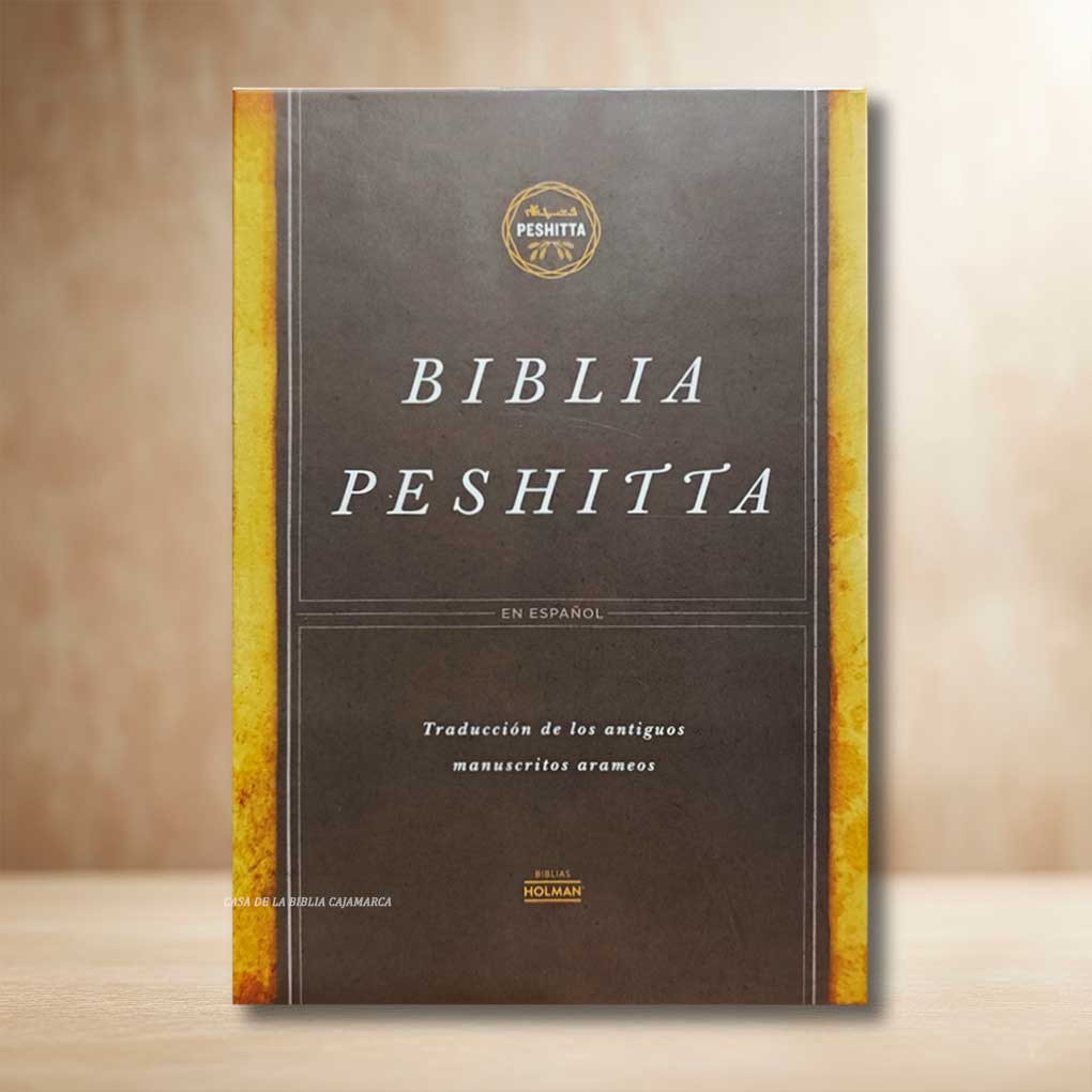 Biblia Peshitta. Símil piel, caoba duotono